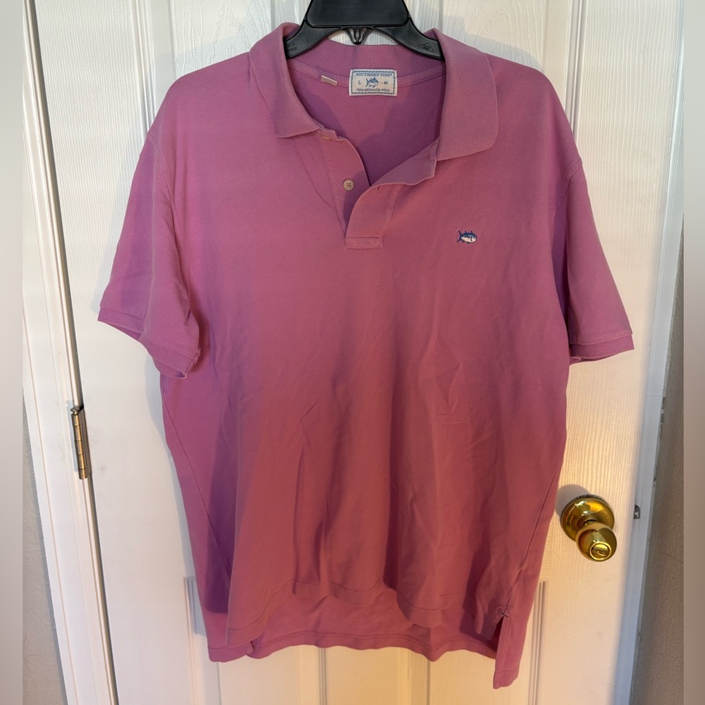 Southern Tide Skipjack Polo in Pink Size Large